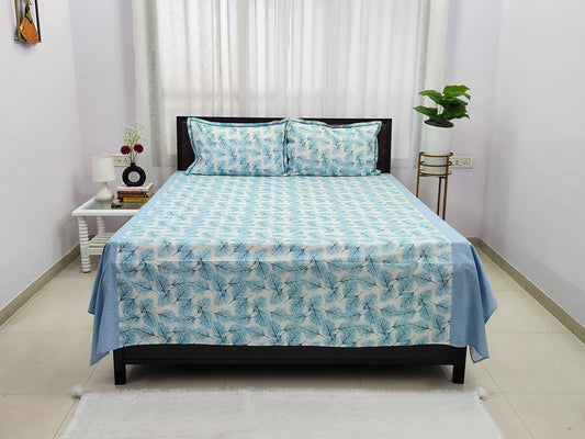 Amber- Blue Cotton Bedsheet