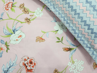 Blush Bloom- Pink Floral Bedsheet