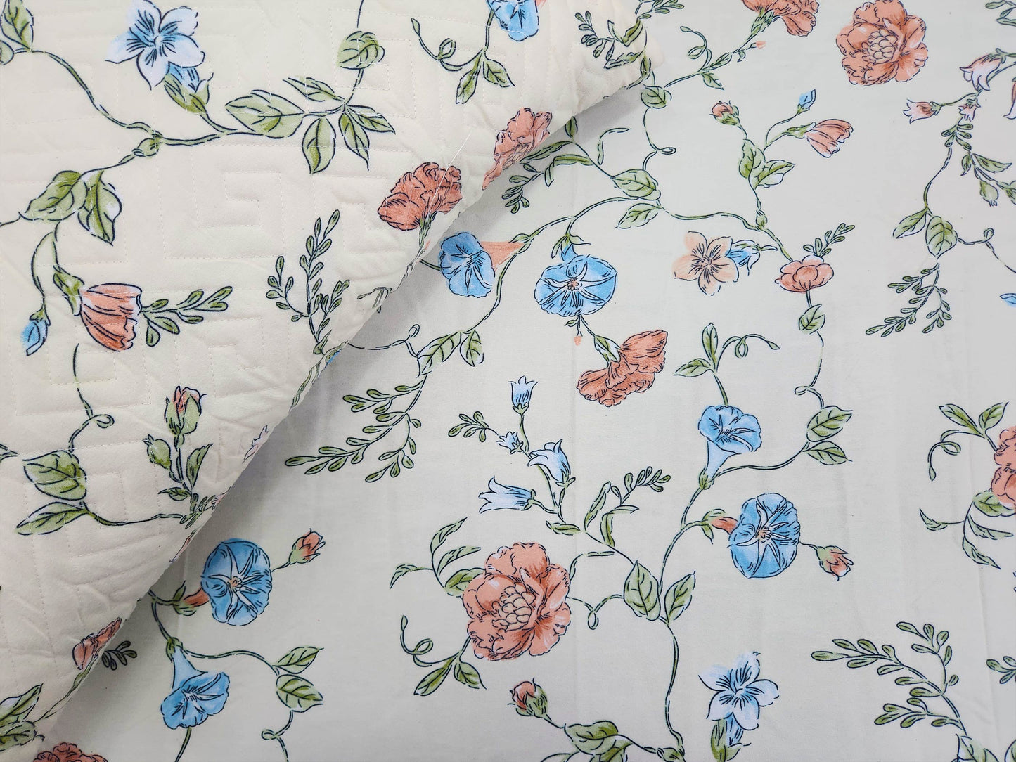 Amour Bloom- Beige Floral Bedsheet
