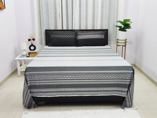 Heer Grey & Black Bedsheet
