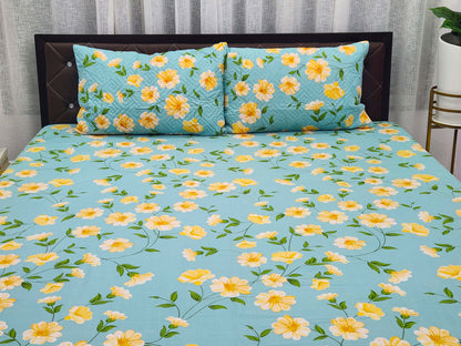 Floral Dream- Green Bedsheet