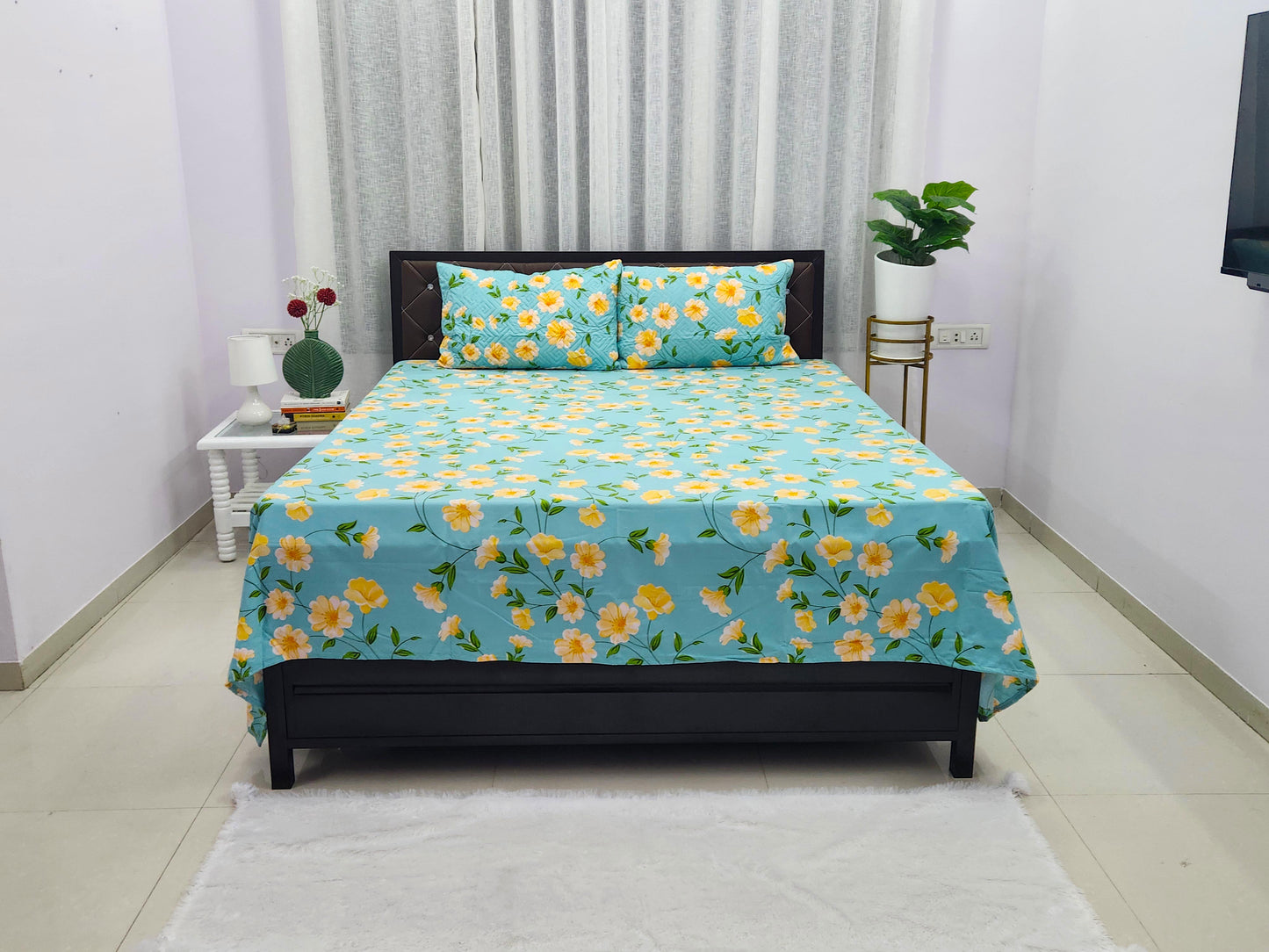 Floral Dream- Green Bedsheet