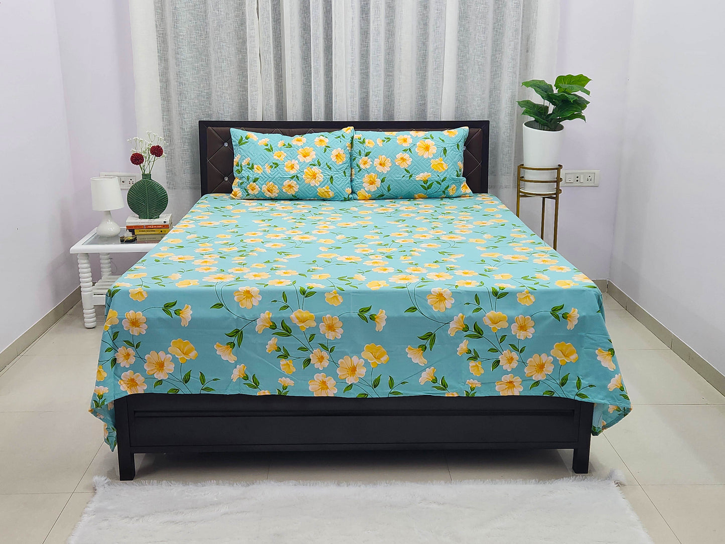Floral Dream- Green Bedsheet