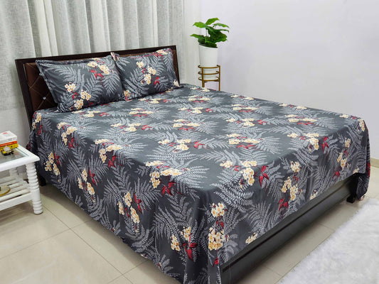 Grey Orchid Bedsheet