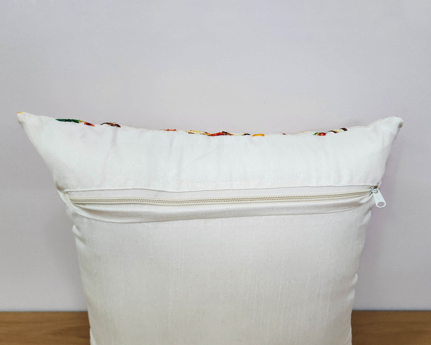 Floral Elegance Off White Cushion Cover