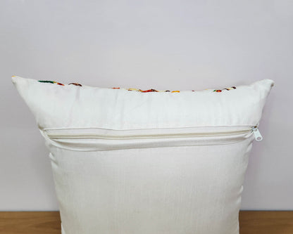 Floral Elegance Off White Cushion Cover