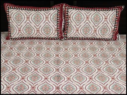 Aditi - Red Ethnic Bedsheet