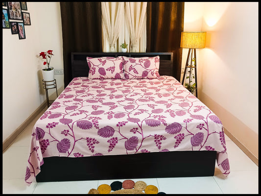Gunja - Pink Designer Bedsheet